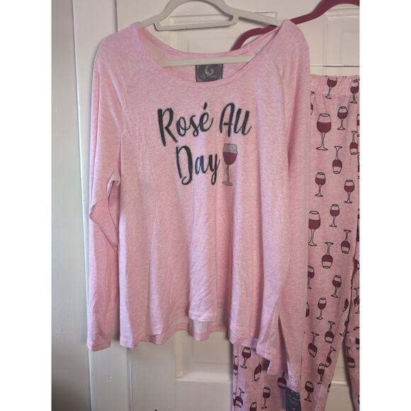 PJ Couture Women's Sleep Set Rose Au Day Wine Pink Size 2X(889) - Picture 2 of 7